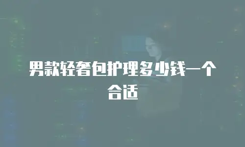 男款轻奢包护理多少钱一个合适