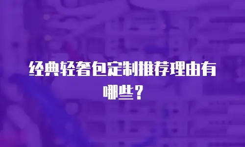 经典轻奢包定制推荐理由有哪些？