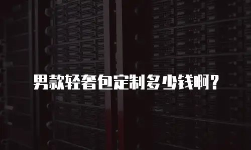 男款轻奢包定制多少钱啊？