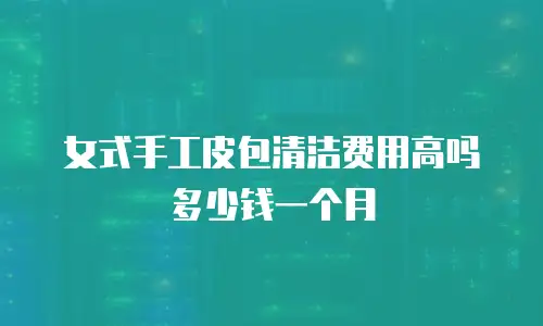 女式手工皮包清洁费用高吗多少钱一个月