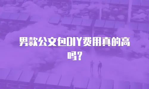 男款公文包DIY费用真的高吗？