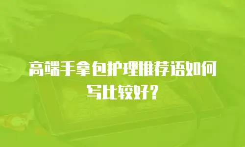 高端手拿包护理推荐语如何写比较好？