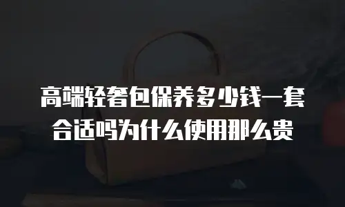 高端轻奢包保养多少钱一套合适吗为什么使用那么贵