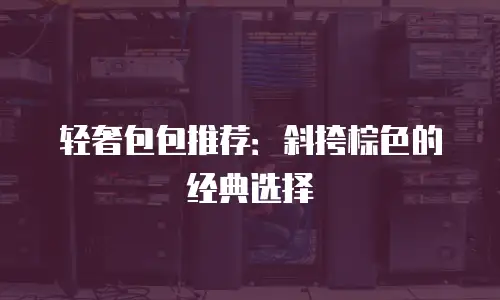 轻奢包包推荐：斜挎棕色的经典选择