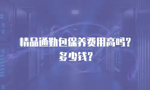 精品通勤包保养费用高吗？多少钱？