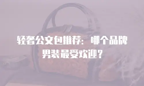 轻奢公文包推荐：哪个品牌男装最受欢迎？
