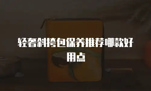 轻奢斜挎包保养推荐哪款好用点
