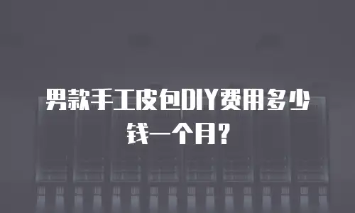 男款手工皮包DIY费用多少钱一个月？