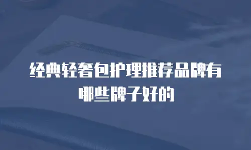 经典轻奢包护理推荐品牌有哪些牌子好的
