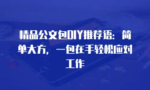 精品公文包DIY推荐语：简单大方，一包在手轻松应对工作