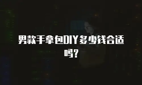 男款手拿包DIY多少钱合适吗？