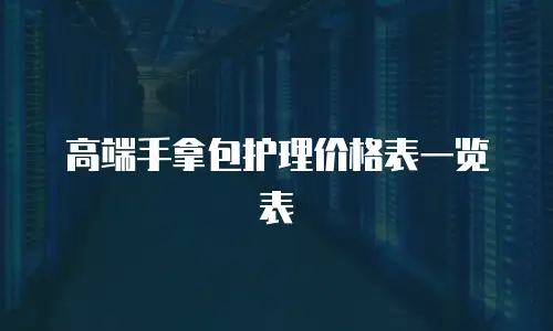 高端手拿包护理价格表一览表