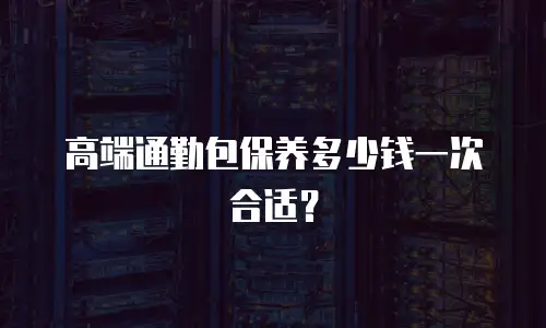 高端通勤包保养多少钱一次合适？