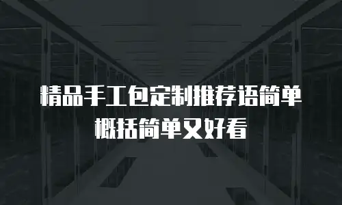 精品手工包定制推荐语简单概括简单又好看