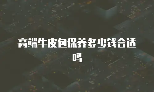 高端牛皮包保养多少钱合适吗