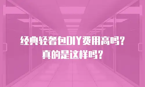 经典轻奢包DIY费用高吗？真的是这样吗？
