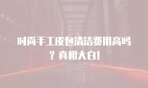 时尚手工皮包清洁费用高吗？真相大白！