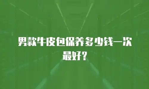 男款牛皮包保养多少钱一次最好？