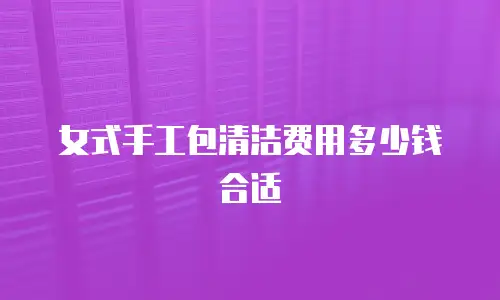 女式手工包清洁费用多少钱合适