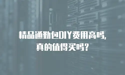 精品通勤包DIY费用高吗，真的值得买吗？