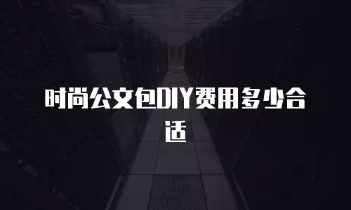 时尚公文包DIY费用多少合适
