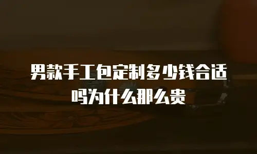 男款手工包定制多少钱合适吗为什么那么贵