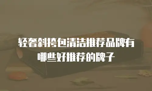 轻奢斜挎包清洁推荐品牌有哪些好推荐的牌子