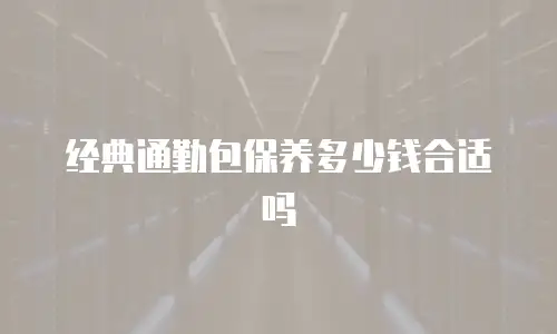 经典通勤包保养多少钱合适吗