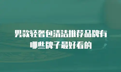 男款轻奢包清洁推荐品牌有哪些牌子最好看的