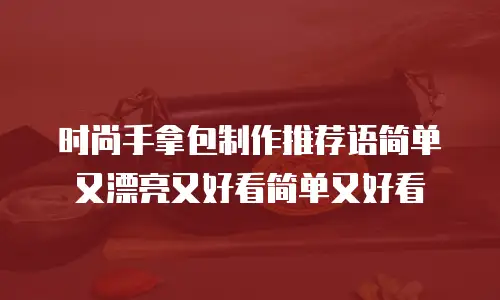时尚手拿包制作推荐语简单又漂亮又好看简单又好看