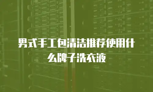 男式手工包清洁推荐使用什么牌子洗衣液