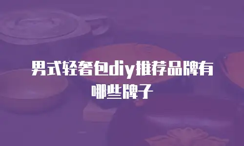 男式轻奢包diy推荐品牌有哪些牌子