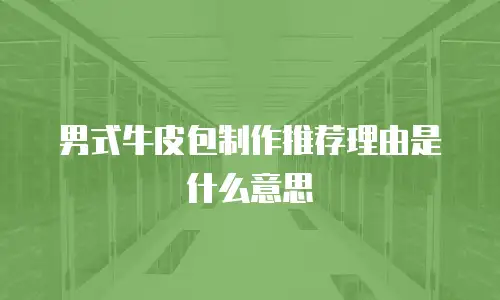 男式牛皮包制作推荐理由是什么意思