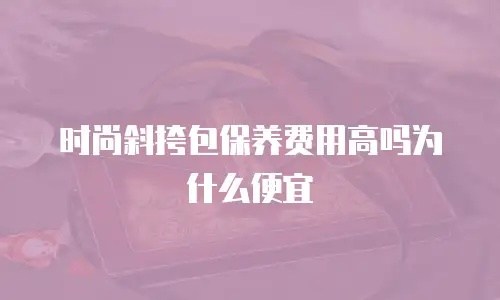 时尚斜挎包保养费用高吗为什么便宜