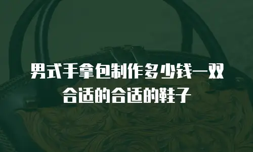 男式手拿包制作多少钱一双合适的合适的鞋子