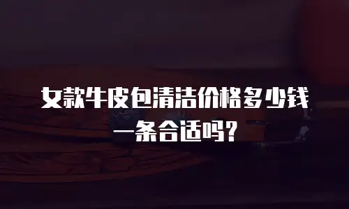女款牛皮包清洁价格多少钱一条合适吗？