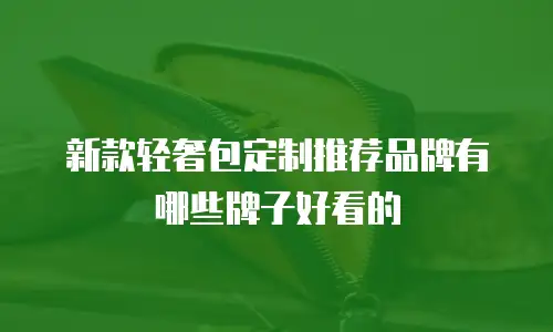 新款轻奢包定制推荐品牌有哪些牌子好看的