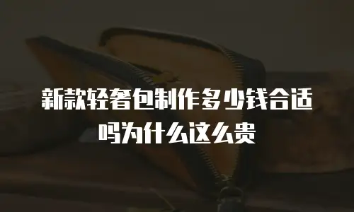 新款轻奢包制作多少钱合适吗为什么这么贵
