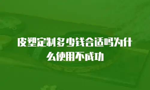 皮塑定制多少钱合适吗为什么使用不成功