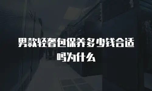 男款轻奢包保养多少钱合适吗为什么