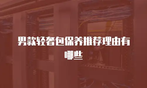 男款轻奢包保养推荐理由有哪些