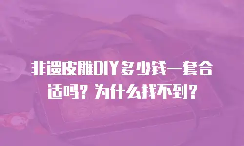 非遗皮雕DIY多少钱一套合适吗？为什么找不到？