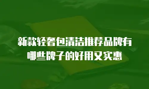 新款轻奢包清洁推荐品牌有哪些牌子的好用又实惠
