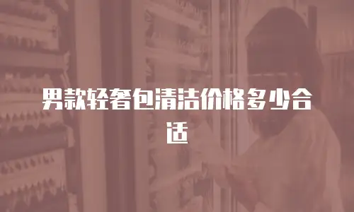 男款轻奢包清洁价格多少合适