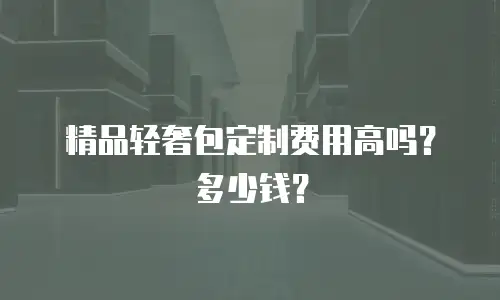 精品轻奢包定制费用高吗？多少钱？