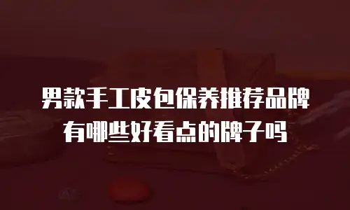 男款手工皮包保养推荐品牌有哪些好看点的牌子吗