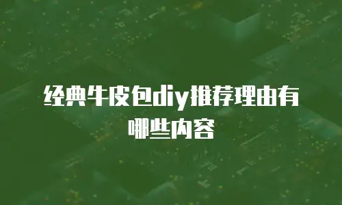经典牛皮包diy推荐理由有哪些内容