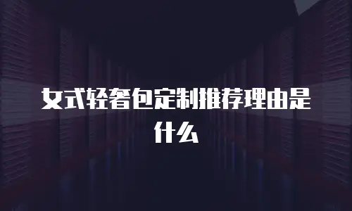 女式轻奢包定制推荐理由是什么