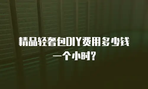 精品轻奢包DIY费用多少钱一个小时？