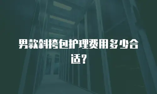 男款斜挎包护理费用多少合适？